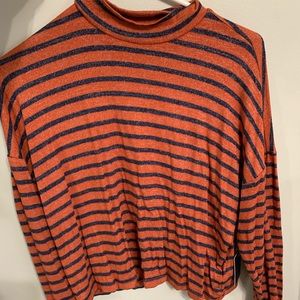 Striped High neck long sleeve top, forever 21